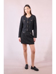 Tweed jacket, fancy button