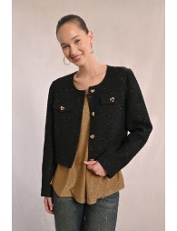 Tweed jacket, fancy button