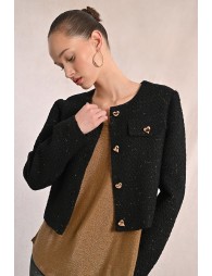 Tweed jacket, fancy button