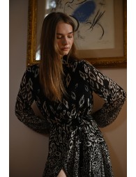 Robe chemise en voile imprimée