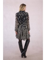 Robe chemise en voile imprimée
