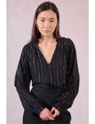 Chemise rayée et irisée