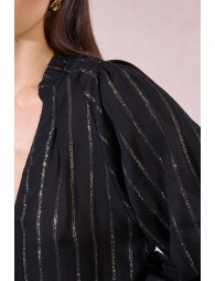 Chemise rayée et irisée