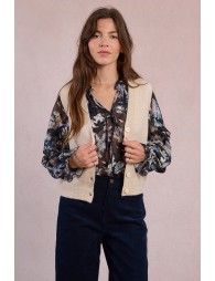 Gilet sans manches en maille parsemée de sequins
