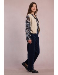 Gilet sans manches en maille parsemée de sequins