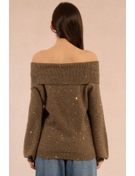 Pull en maille parsemé de sequins
