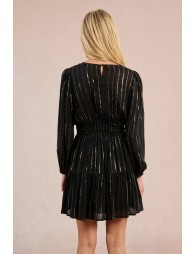 Semi-transparent striped dress