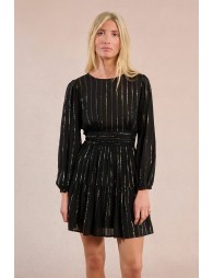 Semi-transparent striped dress