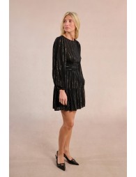 Semi-transparent striped dress