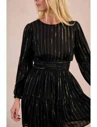 Semi-transparent striped dress