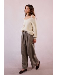 Pull en maille, épaules dégagées