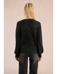 Pull col V à sequins