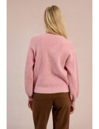 Pull col V à sequins