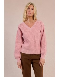 Pull col V à sequins