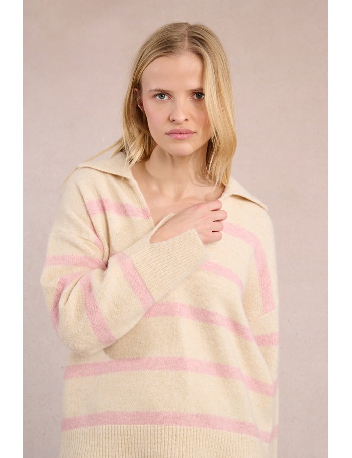 Pull polo rayé
