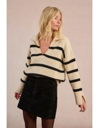 Pull polo rayé