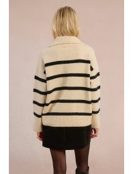 Pull polo rayé