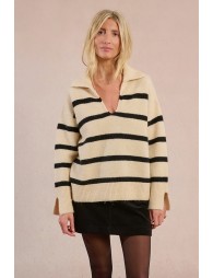 Pull polo rayé