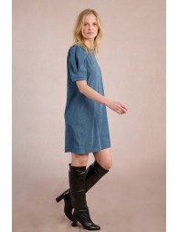 Robe droite, manche gigot