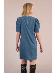 Robe droite, manche gigot