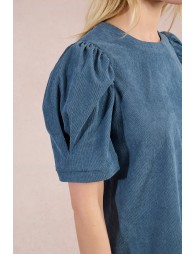 Robe droite, manche gigot