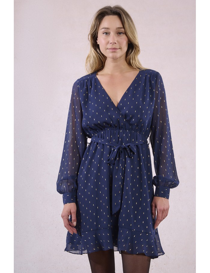 Polka dot wallet-style dress