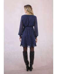 Robe style porte-feuille à pois