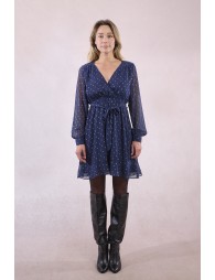 Robe style porte-feuille à pois