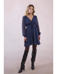 Robe style porte-feuille à pois
