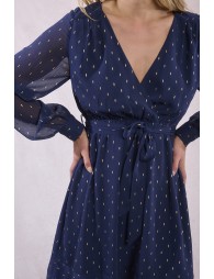 Robe style porte-feuille à pois