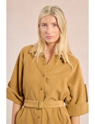 Velvet shirt dress