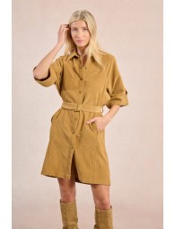 Velvet shirt dress