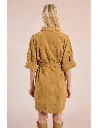 Velvet shirt dress