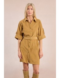 Velvet shirt dress