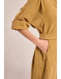 Velvet shirt dress
