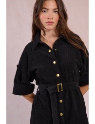 Velvet shirt dress