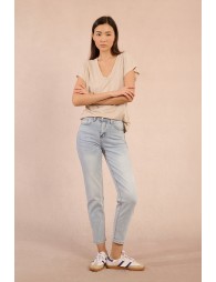 Pull à manches courtes en maille