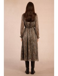 Wrap dress, animal print