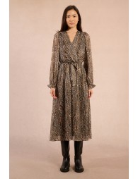Robe portefeuille, imprimé animalier