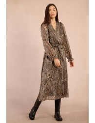 Wrap dress, animal print