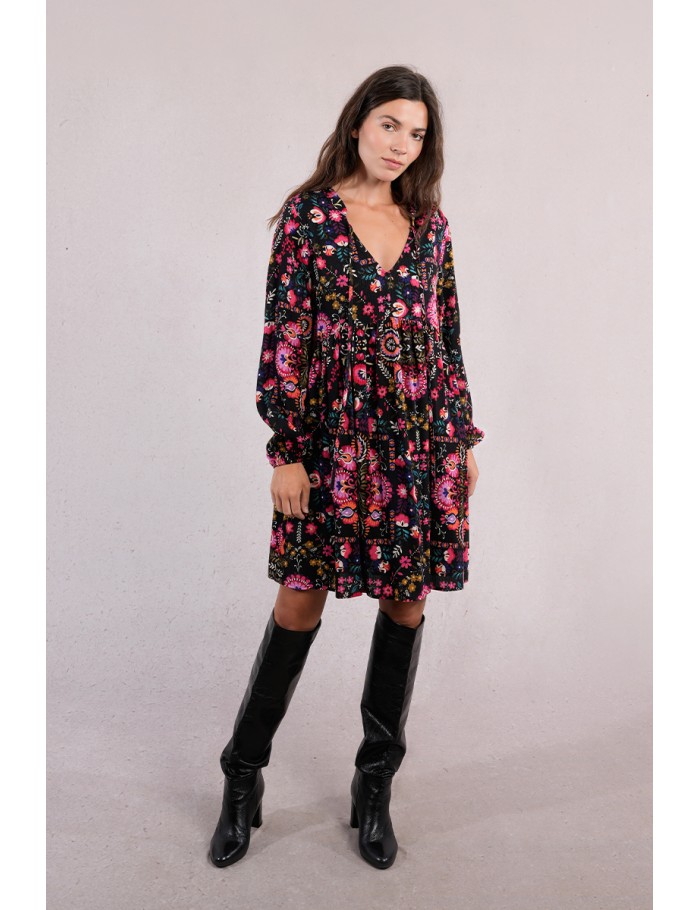 Robe courte, imprimé ethnique