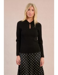 Pull en maille, encolure fantaisie