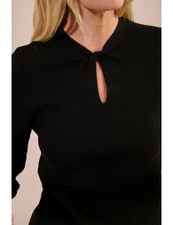 Pull en maille, encolure fantaisie