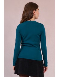 Pull en maille, encolure fantaisie