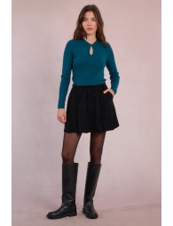 Pull en maille, encolure fantaisie