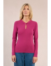 Pull en maille, encolure fantaisie