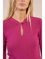 Pull en maille, encolure fantaisie