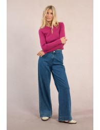 Pull en maille, encolure fantaisie