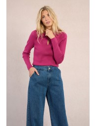 Pull en maille, encolure fantaisie