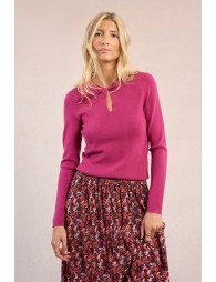 Pull en maille, encolure fantaisie